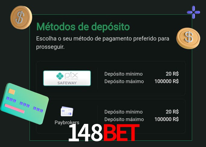 O cassino 148bet oferece uma grande variedade de métodos de pagamento